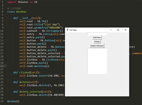Listbox Widget In Tkinter Gui Programming Python Tkinter Tutorial