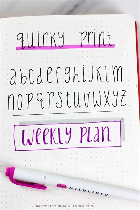 Bullet Journal Fonts 14 Fonts For Bullet Journal You Need To Try