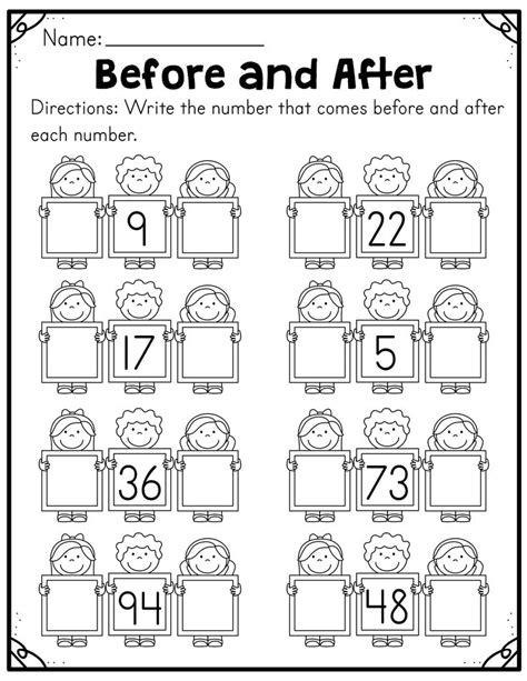 Before and After and Comparing Numbers Worksheets - Made By Teachers