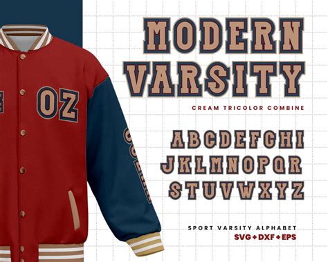 Modern Varsity Font Svg Varsity Font Sports Font Vector Font