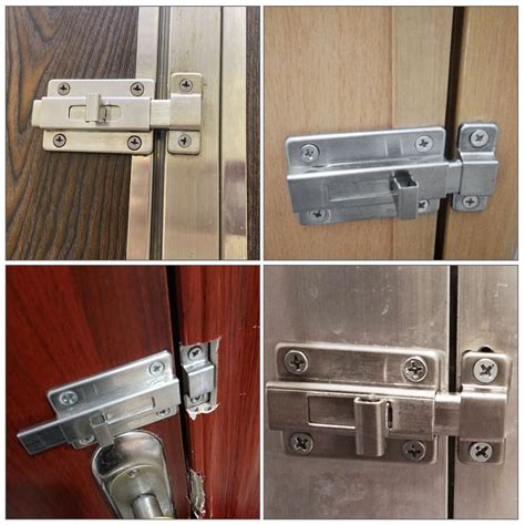 4x 3 Stainless Steel Double Ended Bolt Lock Door Latch For Cabinet