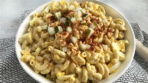 Add diced avocado, eggs, tomatoes and cucumber. Deviled Egg Pasta Salad recipe from Betty Crocker
