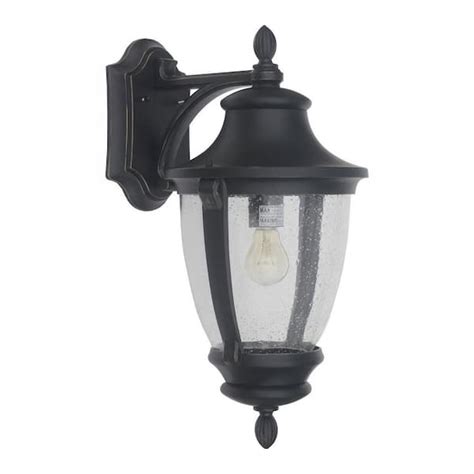 Home Decorators Collection Wilkerson 1 Light Black Outdoor Wall Lantern