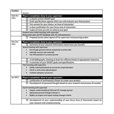 Project Action Plan Template 17 Free Word Excel Pdf Format