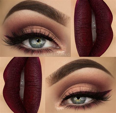 Pin By Alice Gulai On Beauty Burgundy Lipstick Makeup Lips Matte Winter Eye Makeup