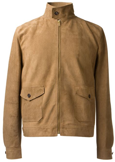 Suede (pronounced /sweɪd/ (swayd)) is a type of leather with a napped finish, commonly used for jackets, shoes, shirts, purses, furniture, and other items. Saint Laurent Suede Leather Jacket in Beige for Men (camel ...