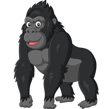 Happy Cartoon Gorilla Face
