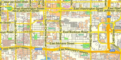 Printable Phoenix Street Map