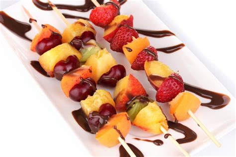 Recette brochettes de fruits au chocolat