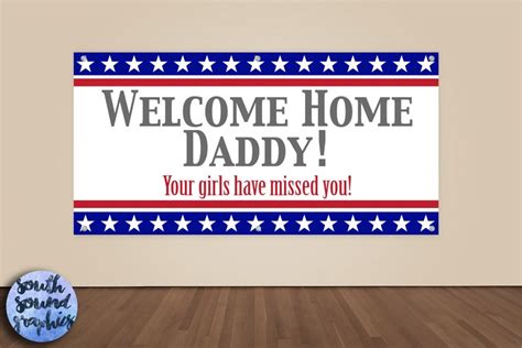 Welcome Home Military Banner Deployment Homecoming Banner Etsy