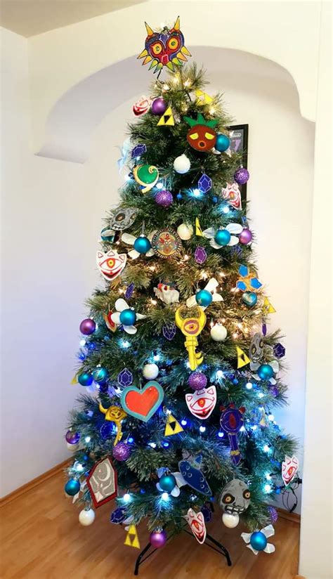 Let it now be told also to other children from around the world. Legend of Zelda themed Christmas tree with handmade ...
