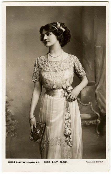 Circa 1907 British Theater Very Pretty Lily Elsie Antique Photo