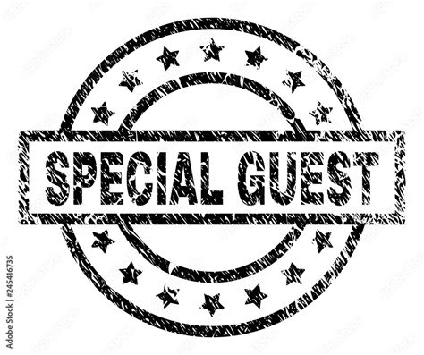 Special Guest Stamp Seal Watermark With Distress Style Designed With