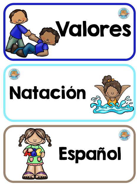 Carteles Rutimas Y Horarios 9 Bilingual Classroom Classroom Labels