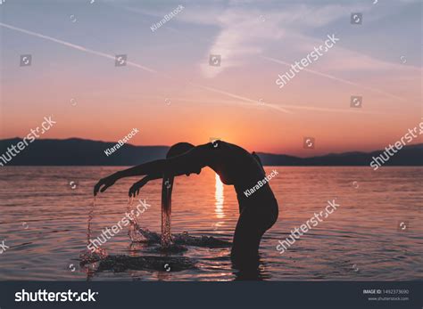 Beauty Model Girl Splashing Water Her Stock Photo 1492373690 Shutterstock