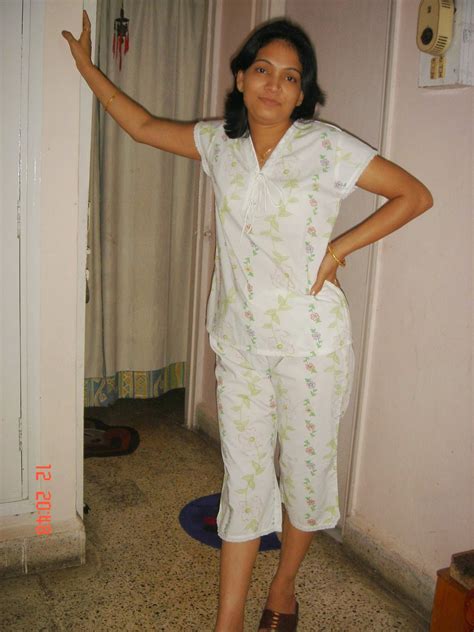 Decent Indian Housewives Wearing Night Gowns Nighties