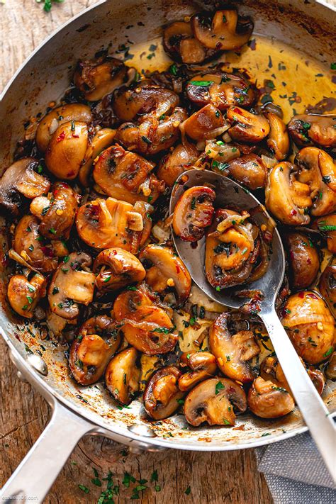 Jim explains, if you start cooking mushrooms in oil, the heat causes the water to escape and the water buffers the temperature of the oil since once you've boiled the mushrooms, you can then go on to cook them how you usually would; Garlic Butter Mushrooms Recipe - How to Cook Mushrooms ...