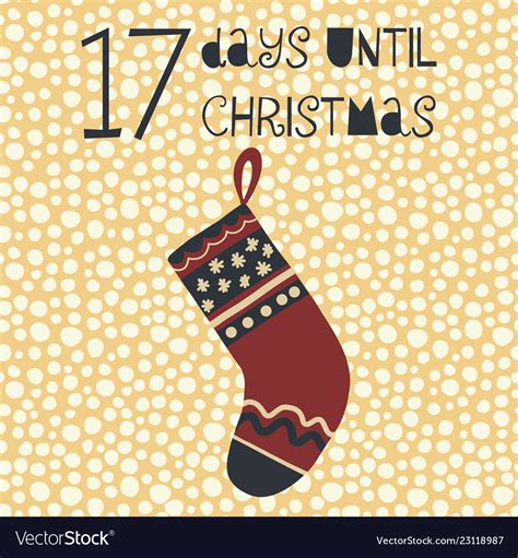 17 Days Until Christmas Royalty Free Vector Image
