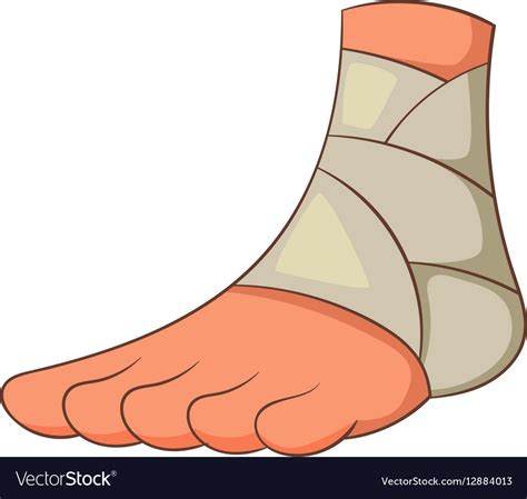 Injured Ankle Icon Cartoon Style Royalty Free Vector Image