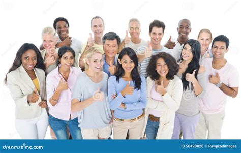 Large Group Of Multiethnic People Smiling Stock Photo Image Of Adult