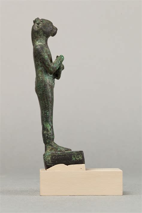 Bastet With Lion Headed Aegis And Basket Late Periodptolemaic Period