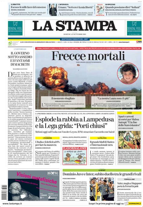 Newspaper La Stampa Italy Newspapers In Italy Todays Press Covers