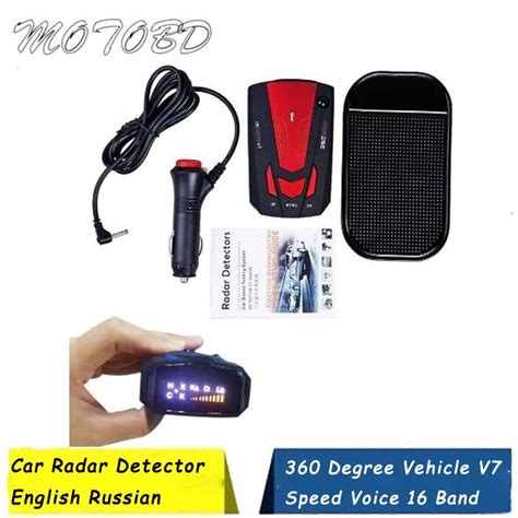 detector de radar de coche dispositivo con pantalla led de 16 bandas alerta de voz de