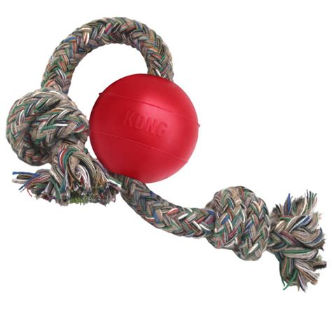 Kong Ball With Rope Tug Fetch And Chew 🐶 Dog Toy