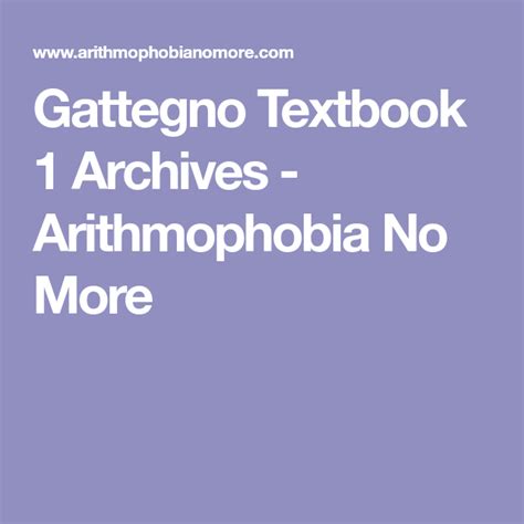 Gattegno Textbook 1 Archives Arithmophobia No More Homeschool Math