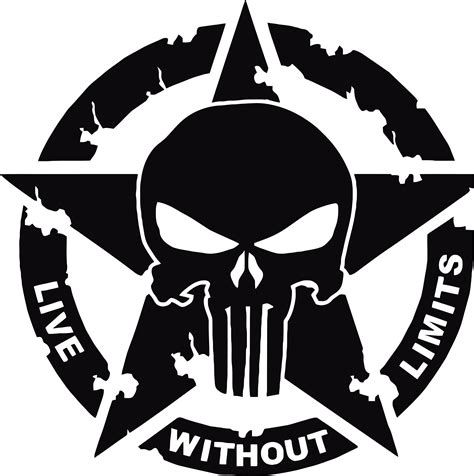 Punisher Skull Live Without Limits Svg Png Ai  Eps Etsy