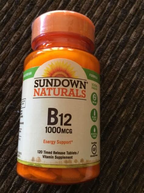 Sundown Naturals Vitamin B12 Tablets 1000 Mcg 120 Count For Sale Online