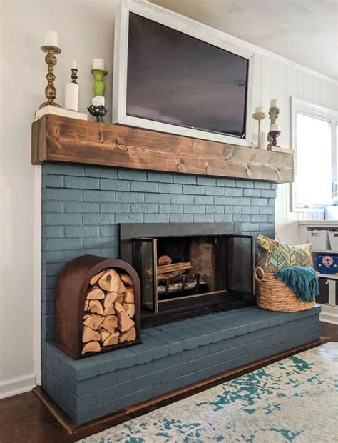 25 Painted Brick Fireplaces To Make A Statement Shelterness