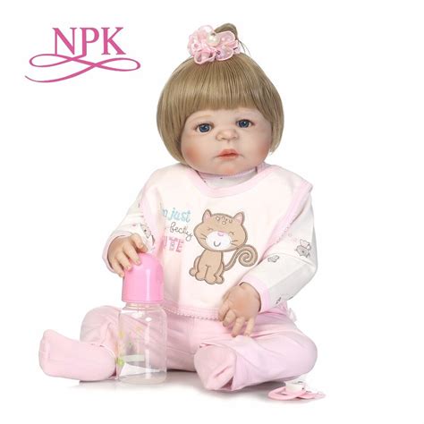 Npk 55cm Full Body Silicone Reborn Baby Doll Girl Newbron Lifelike Baby