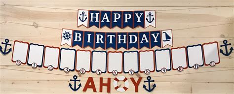 Nautical Banner Nautical Party Banner Nautical Birthday | Etsy | Nautical birthday, First ...