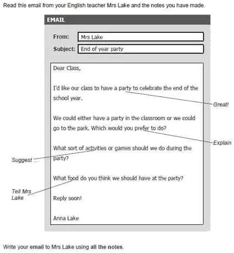 Cambridge B1 Preliminary Pet How To Write An Email In 2021 Teacher