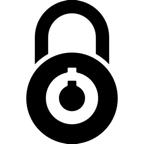 Lock Interface Security Symbol Of Circular Padlock Free Security Icons