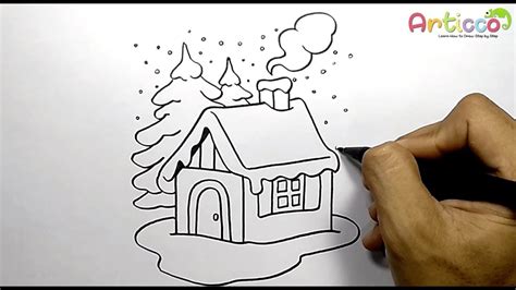 Today i will show you how to draw joe gardner and his cute little cat (mr. How To Draw Snow House Step by Step - YouTube