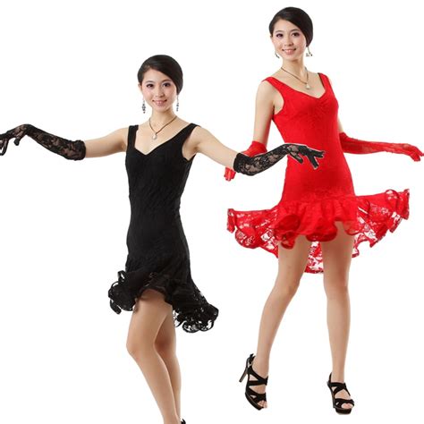 Buy Women Sexy Latin Dance Dress Lady Lace Ballroom