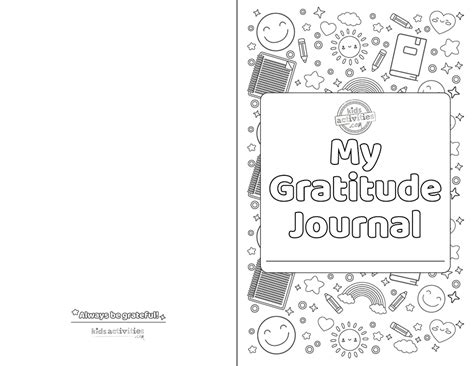 Printable Gratitude Journal With Kids Journal Prompts Kids Activities