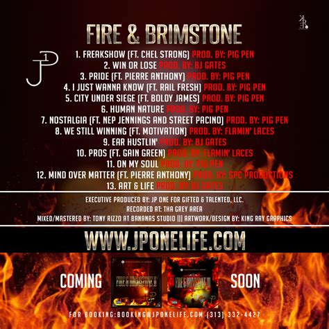 New Music Jp One Fire And Brimstone