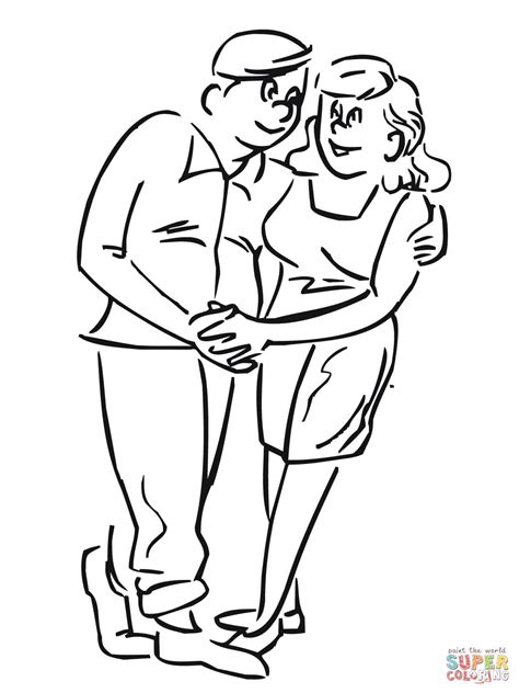 Free download 40 best quality couple coloring pages at getdrawings. Couple in Love coloring page | Free Printable Coloring Pages