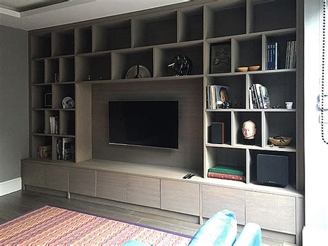 Our av furniture is as easy to look at as the screen above it. TV wall unit | display wall unit | bespoke av unit ...