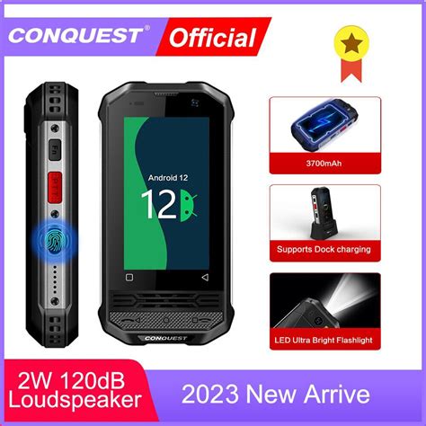 Android 12 Conquest F2 2022 Version Rugged Smartphone Mini Ip68
