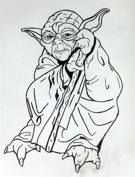 Yoda Sketch By Tristan Derma Sketches Humanoid Sketch Art