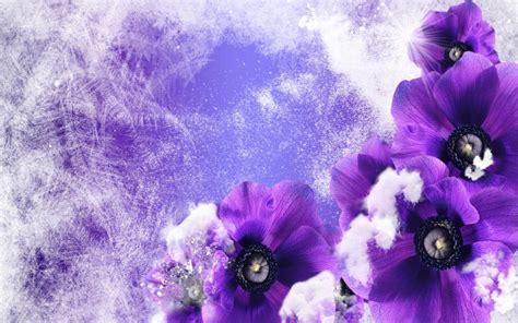 Hd Purple Floral Winter Wallpaper Download Free 59972