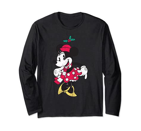 Disney Vintage Holiday Minnie Long Sleeve T Shirt