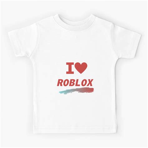 I Love Roblox Roblox Shirt Template Transparent Kids T Shirt For