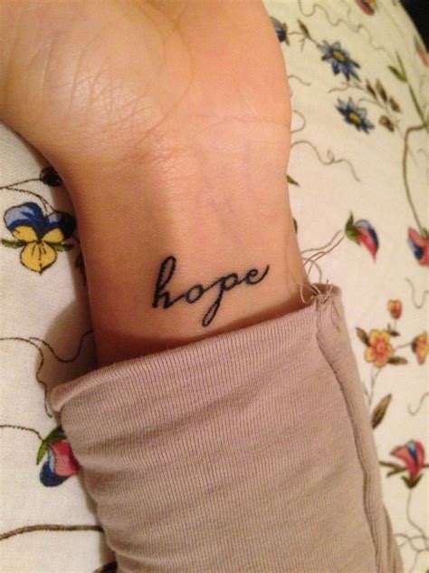 Hope Tattoo Wrist Tattoos For Women Small Meaningful Tattoos For