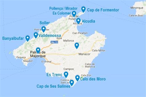 Majorque Voyage Carte Plan