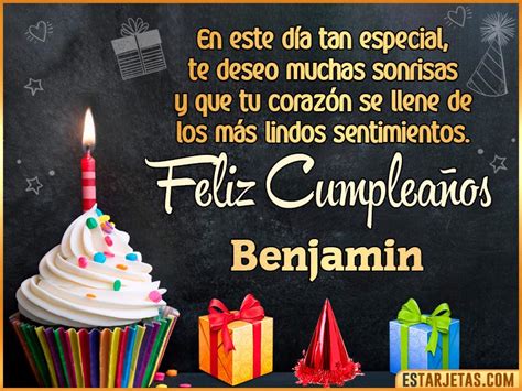 Feliz Cumpleaños Benjamin Imágenes  Tarjetas Y Mensajes